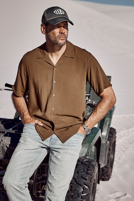 Košile, krátké rukávy, Cuba límeček, Cuba střih, do 8XL