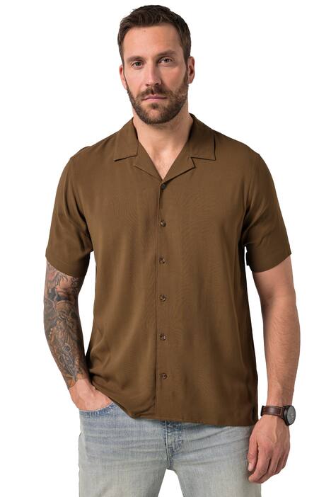 Košile JP1880, krátké rukávy, Cuba límeček, Cuba střih, do 8XL