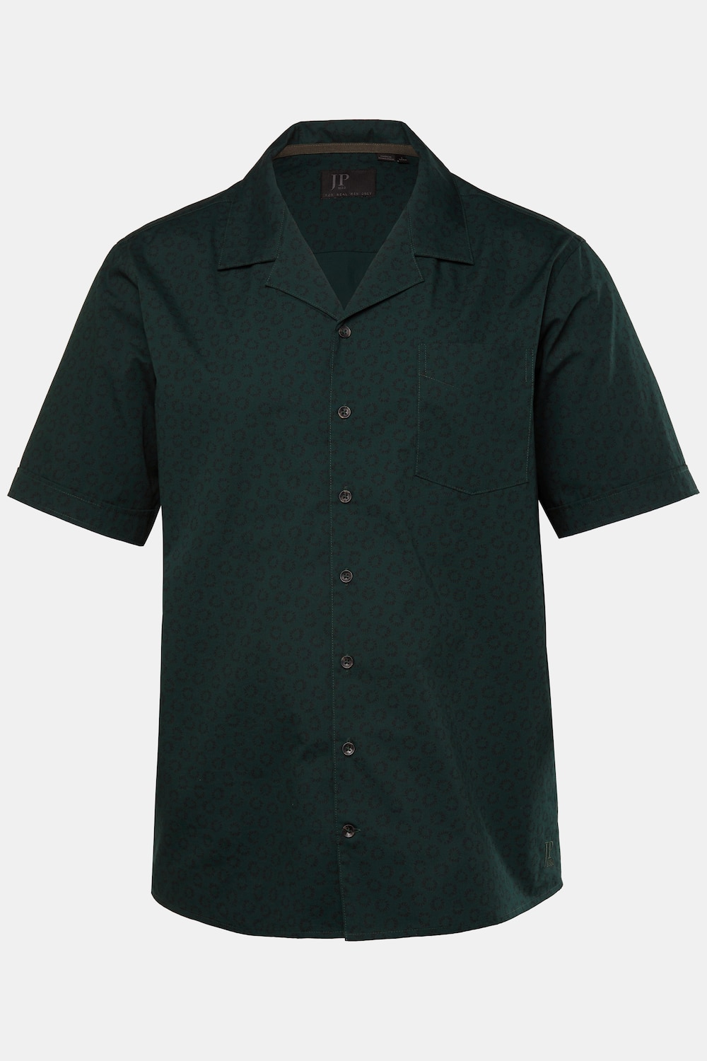 JP 1880 Hemd, Halbarm, floraler Print, Cuba-Kragen, Cuba Fit, bis 8 XL