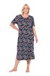 Noční košile, vzor mašlí, kulatý výstřih, krátké rukávy