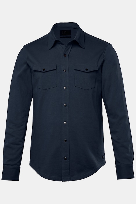 Chemise en molleton JP 1880, manches longues et col Kent, coupe Modern Fit - jusqu'au 8&nbsp