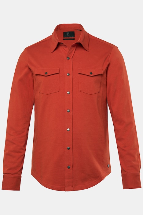 Chemise en molleton JP 1880, manches longues et col Kent, coupe Modern Fit - jusqu'au 8&nbsp