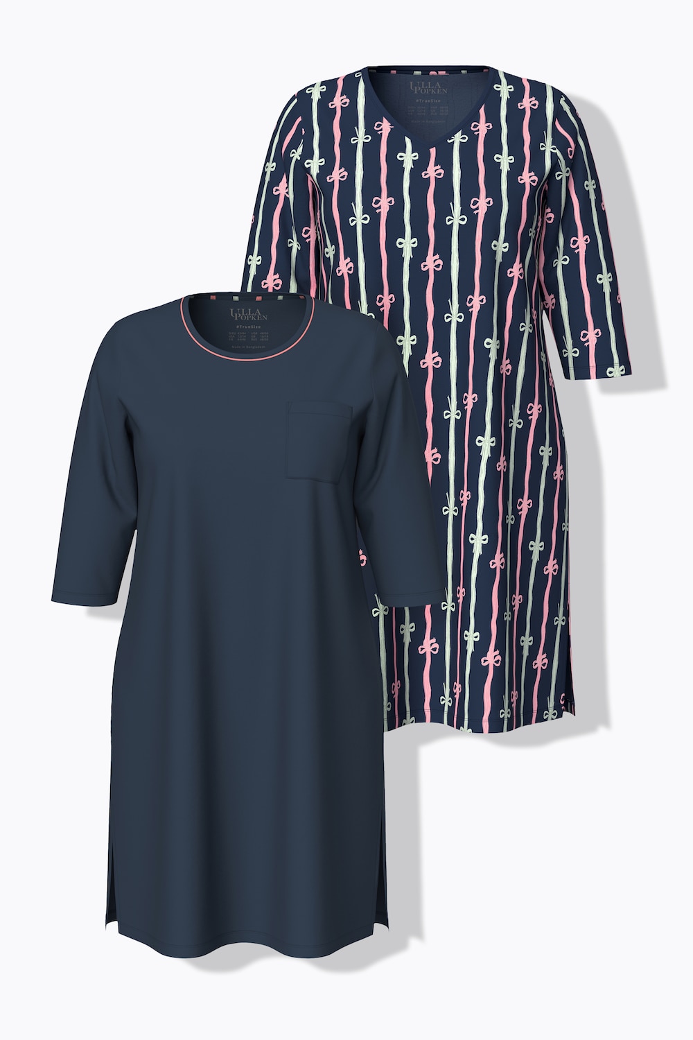 Große Größen Bigshirts, Damen, blau, Größe: 58/60, Baumwolle, Ulla Popken