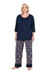 Pyžamo, vzor mašlí, kulatý výstřih, krátké rukávy