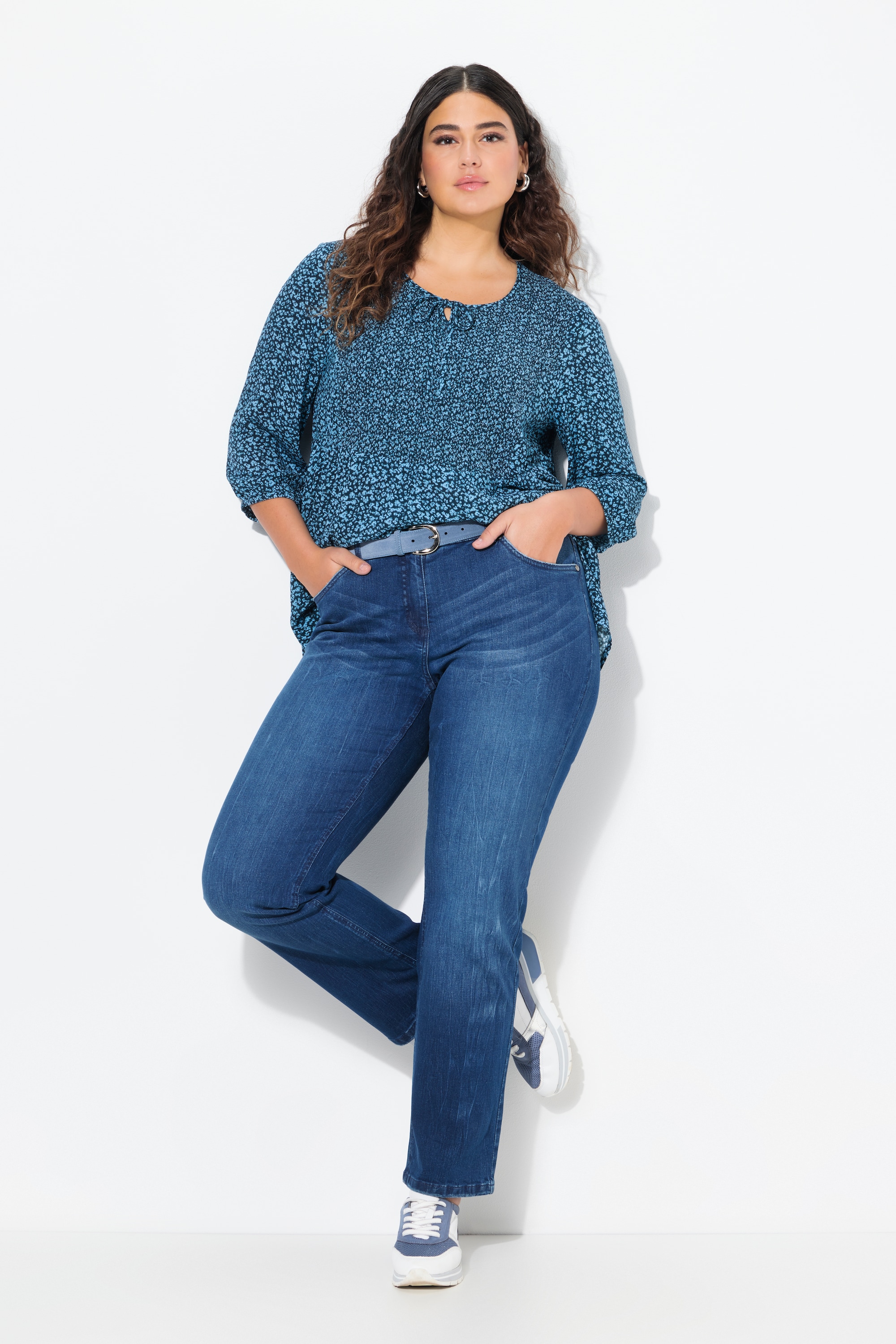 Ulla Popken Damen große Größen Jeans Mandy weites gerades Bein