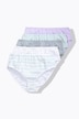 Culottes midi, lot de 5, rayures/couleur unie