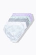 Culottes midi, lot de 5, rayures/couleur unie
