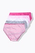 Midislips, 5-pak, striber/ensfarvet