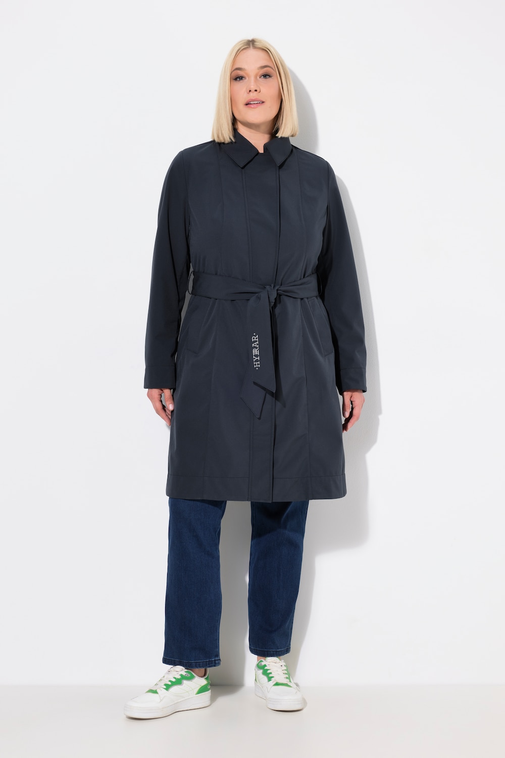 Thumbnail - Große Größen HYPRAR Softshell-Trenchcoat, Damen, blau, Größe: 46/48, Polyester, Ulla Popken