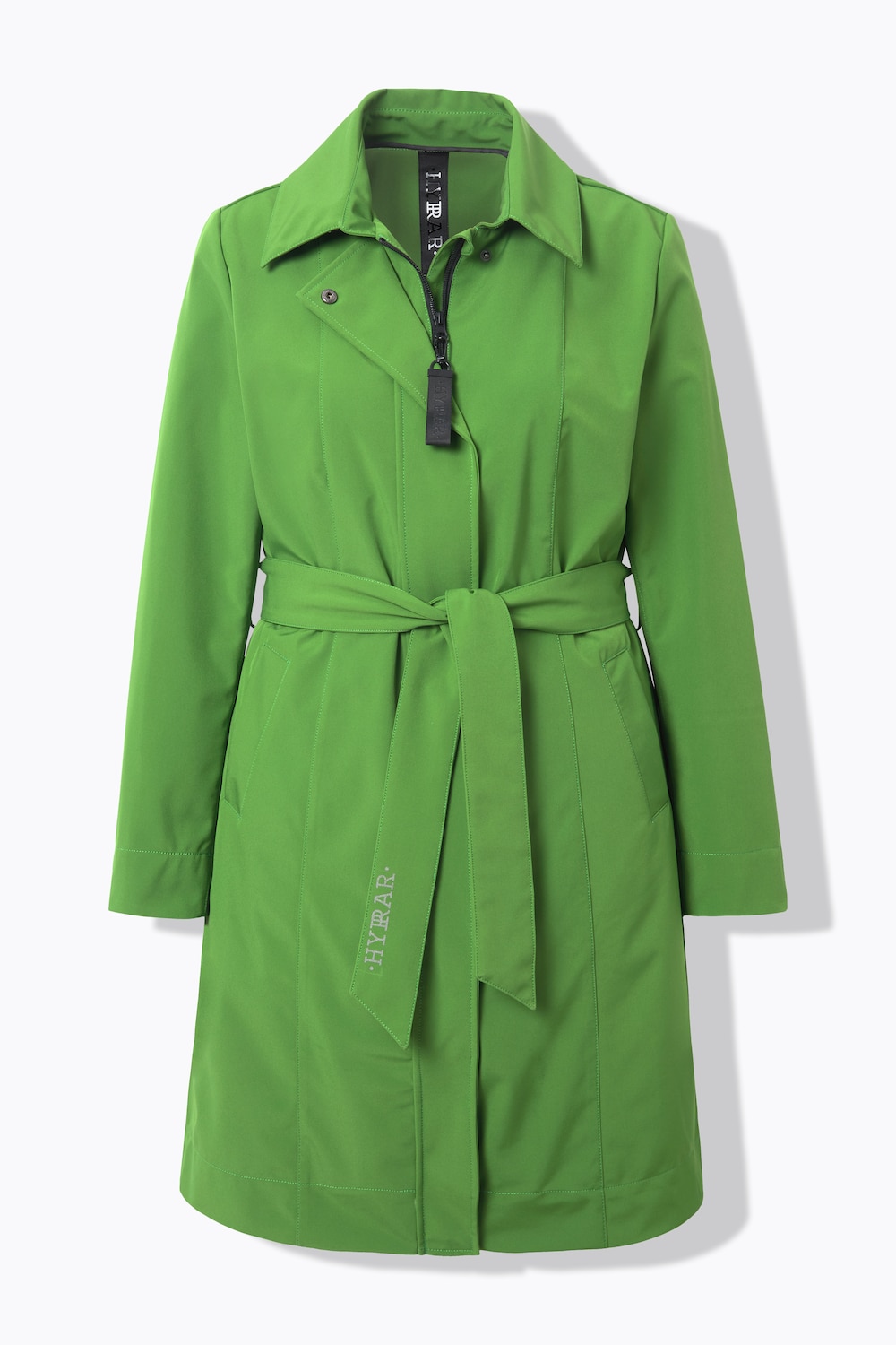 Stora storlekar HYPRAR Softshell-trenchcoat, Dam, grön, storlek: 54/56, Polyester, Ulla Popken