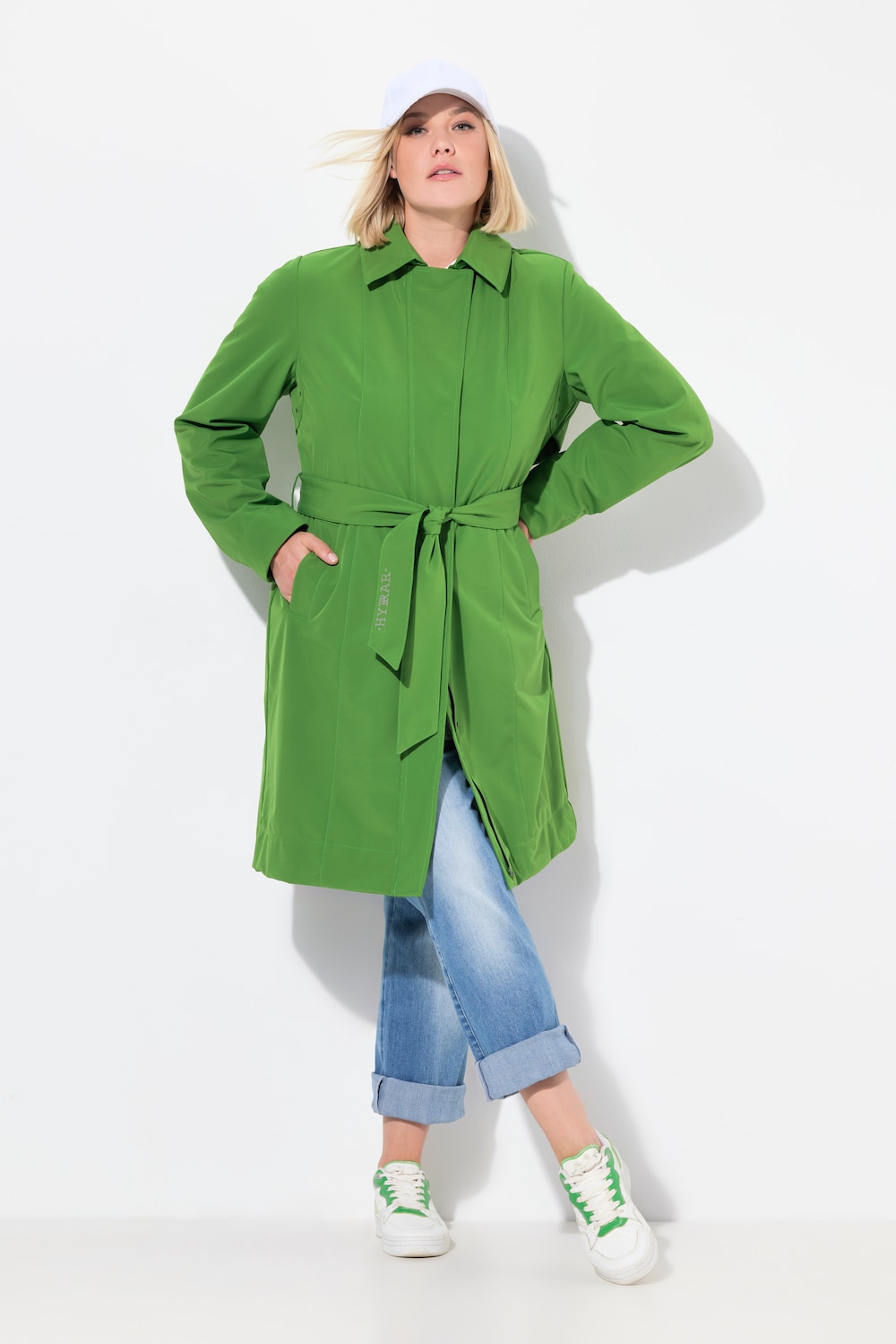 Große Größen HYPRAR Softshell-Trenchcoat, Damen, grün, Größe: 62/64, Polyester, Ulla Popken