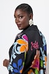 Colorful Flower Print 3/4 Sleeve Dress