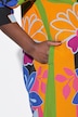 Colorful Flower Print 3/4 Sleeve Dress