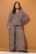 Schlafanzug, Zweiteiler, Leoprint, Boxy Shape, lange Hose