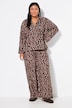 Schlafanzug, Zweiteiler, Leoprint, Boxy Shape, lange Hose