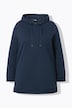 Sudadera larga con capucha, línea A, capucha, manga larga