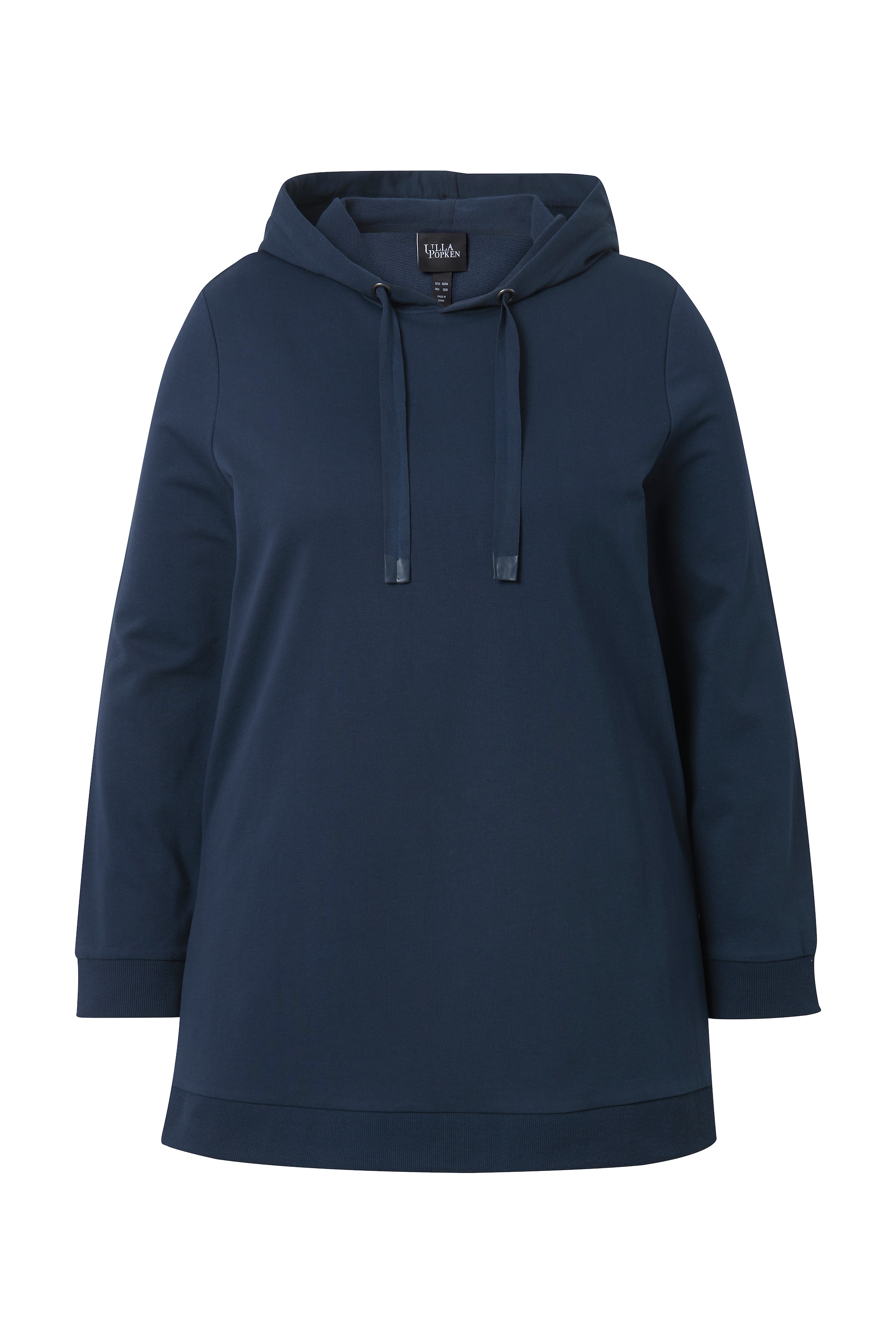 Ulla Popken Damen große Größen Long Hoodie A Linie Kapuze Langarm 835599