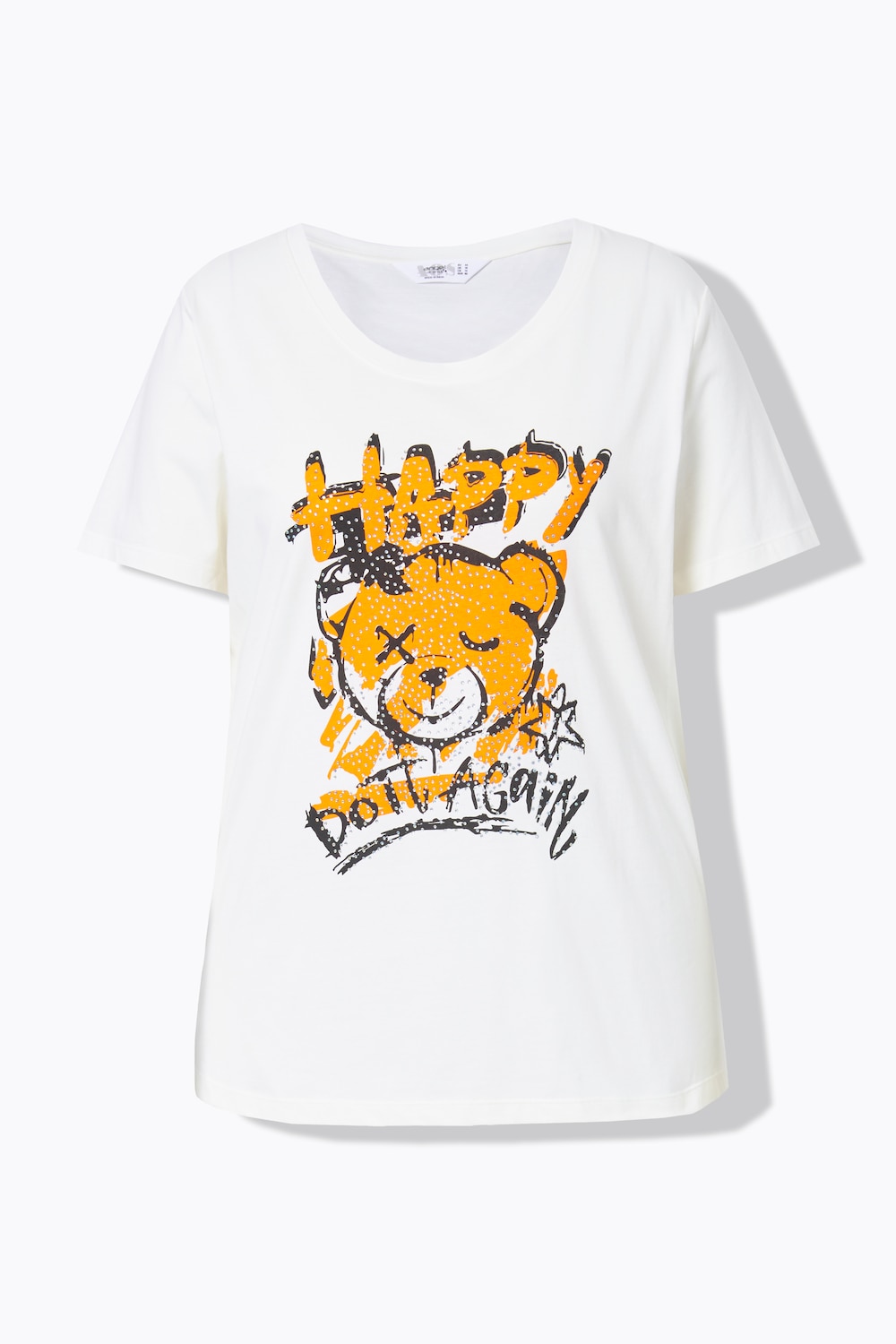 Stora storlekar T.shirt, Dam, orange, storlek: 52, Bomull, Angel of Style