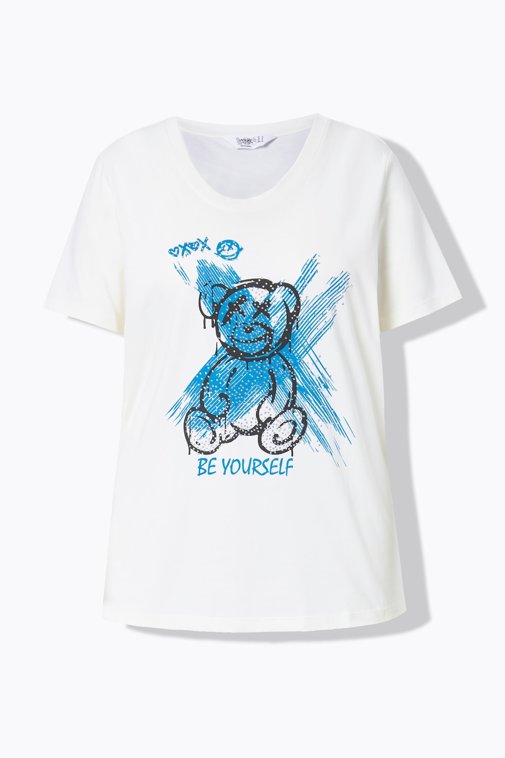 Stora storlekar T.shirt, Dam, turkos, storlek: 48, Bomull, Angel of Style