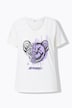 T-shirt dal taglio squadrato con Teddy e mezze maniche
