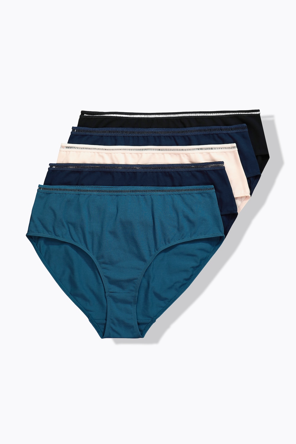 Midislips, 5er-Pack, Häkelspitzen-Band