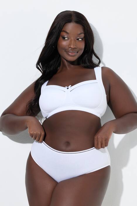 Midislips, set van 5, band van gehaakt kant