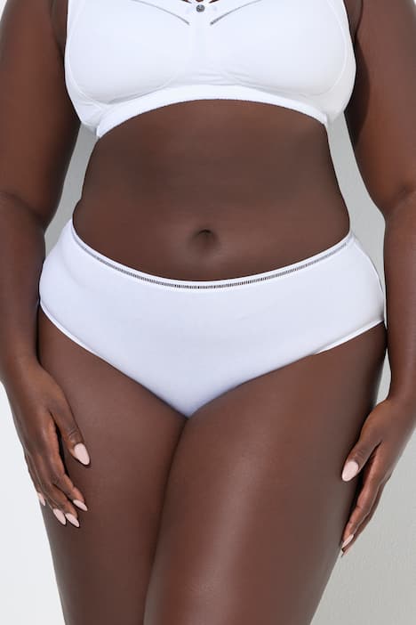 Midislips, set van 5, band van gehaakt kant