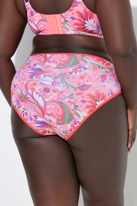 Culottes midi, lot de 5, motif floral/uni