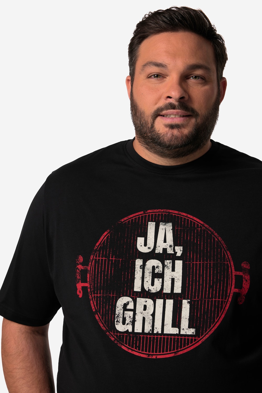 Stora storlekar T-shirt, Her, svart, storlek: 7XL, Bomull, Men Plus