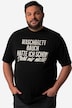 Men+ T-shirt, halve mouwen, wasbord buikspieren, tot 8XL
