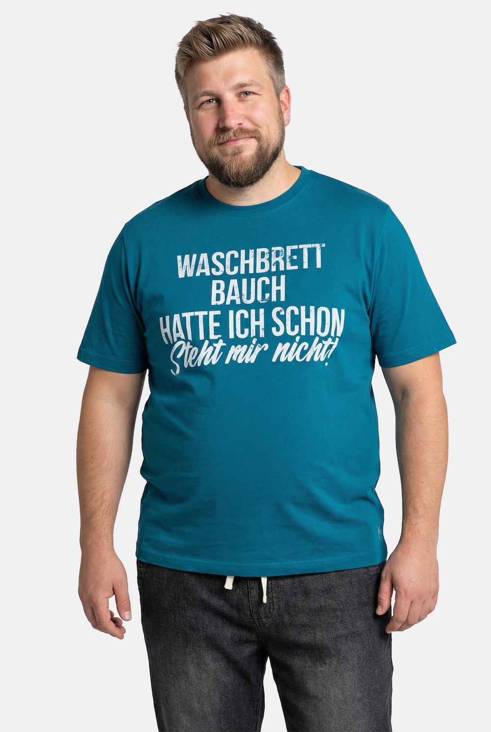Men+ T-Shirt, Halbarm, Waschbrettbauch, bis 8 XL