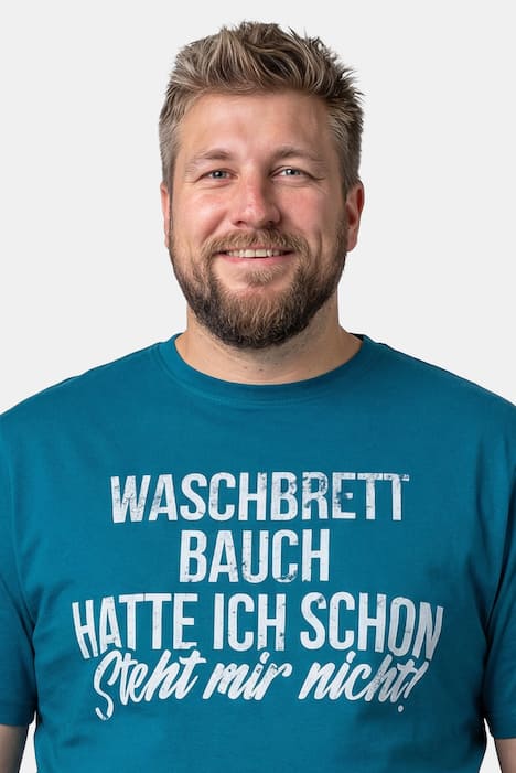 Men+ T-Shirt, Halbarm, Waschbrettbauch, bis 8 XL