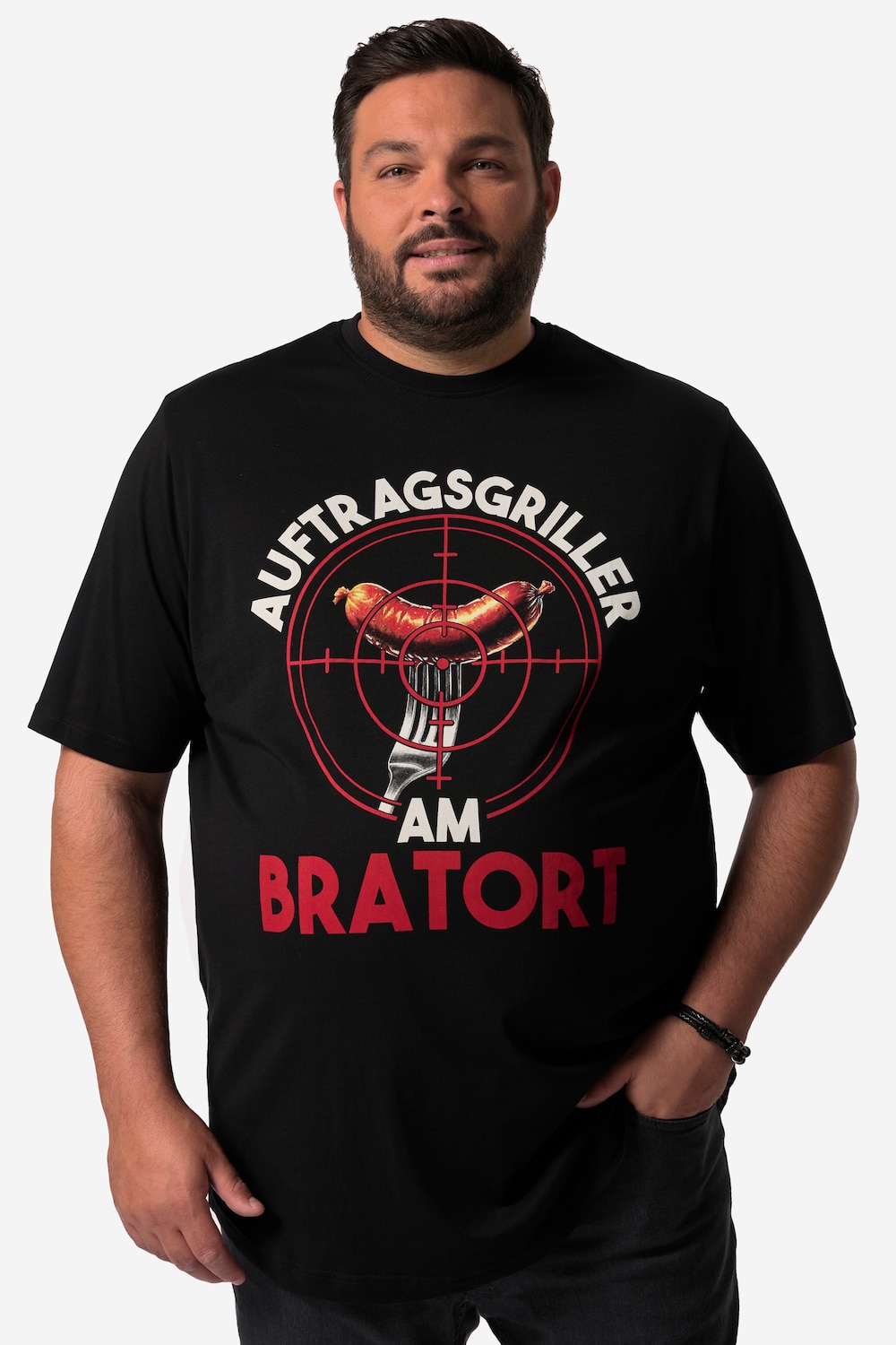 Men+ T-shirt, halve mouw, Bratort, tot 8XL