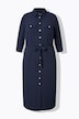 3/4 Sleeve Military Shirt Dress