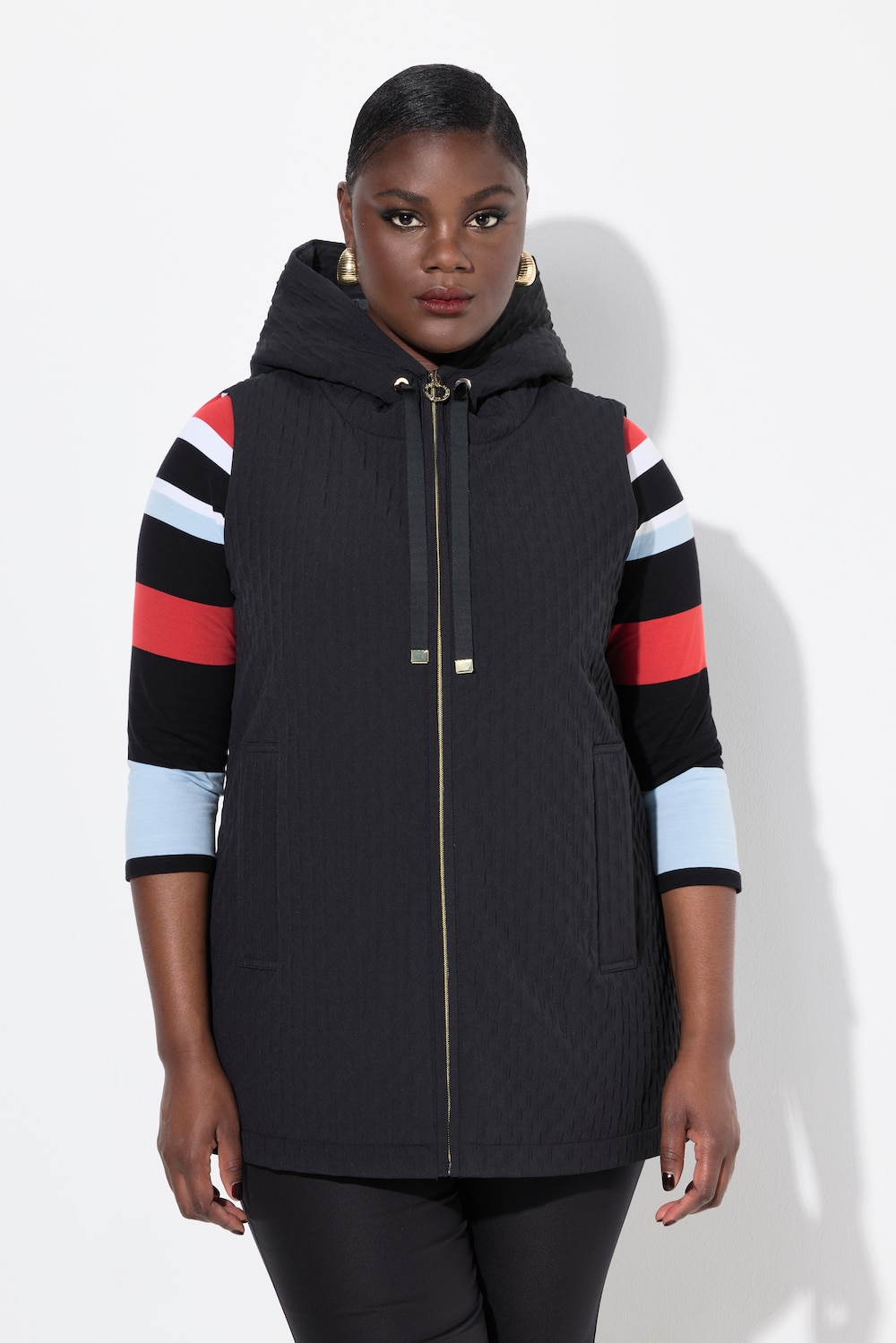 Große Größen Weste, Damen, schwarz, Größe: 42/44, Polyester, Ulla Popken