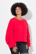 Sweat-shirt coupe évasée, manches longues raglan avec fronces