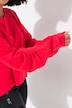 Sweat-shirt coupe évasée, manches longues raglan avec fronces