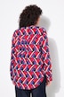 Blouse, grafische print, V-hals, 3/4-mouwen