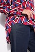 Blouse, grafische print, V-hals, 3/4-mouwen