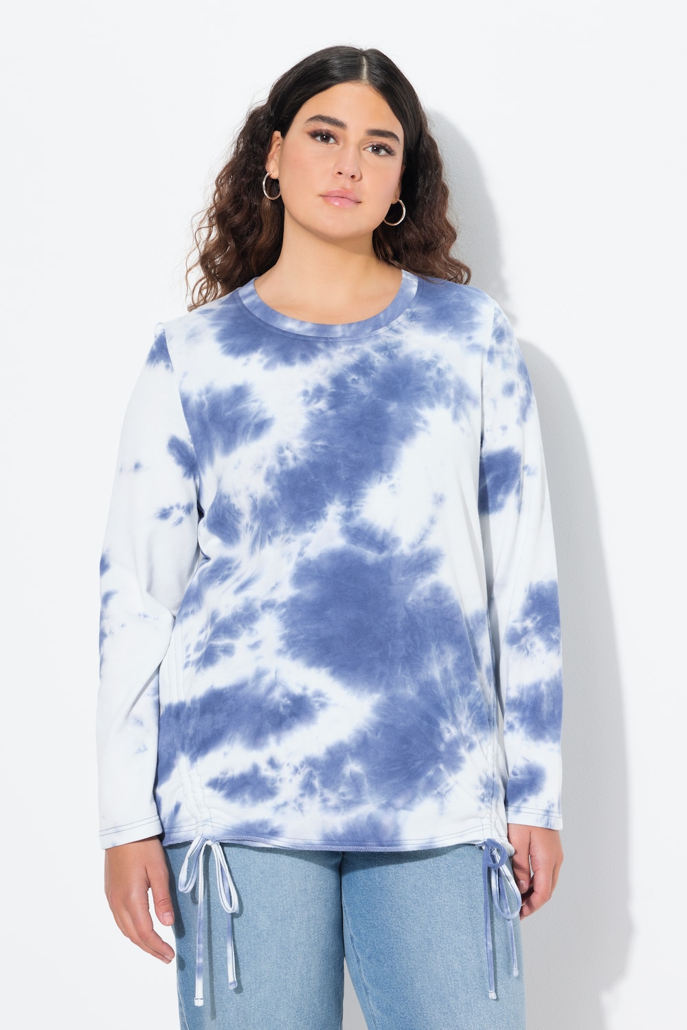 Große Größen Sweatshirt, Damen, blau, Größe: 54/56, Baumwolle/Polyester, Ulla Popken