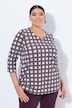Shirt, grafischer Druck, Tunika-Ausschnitt, 3/4-Arm