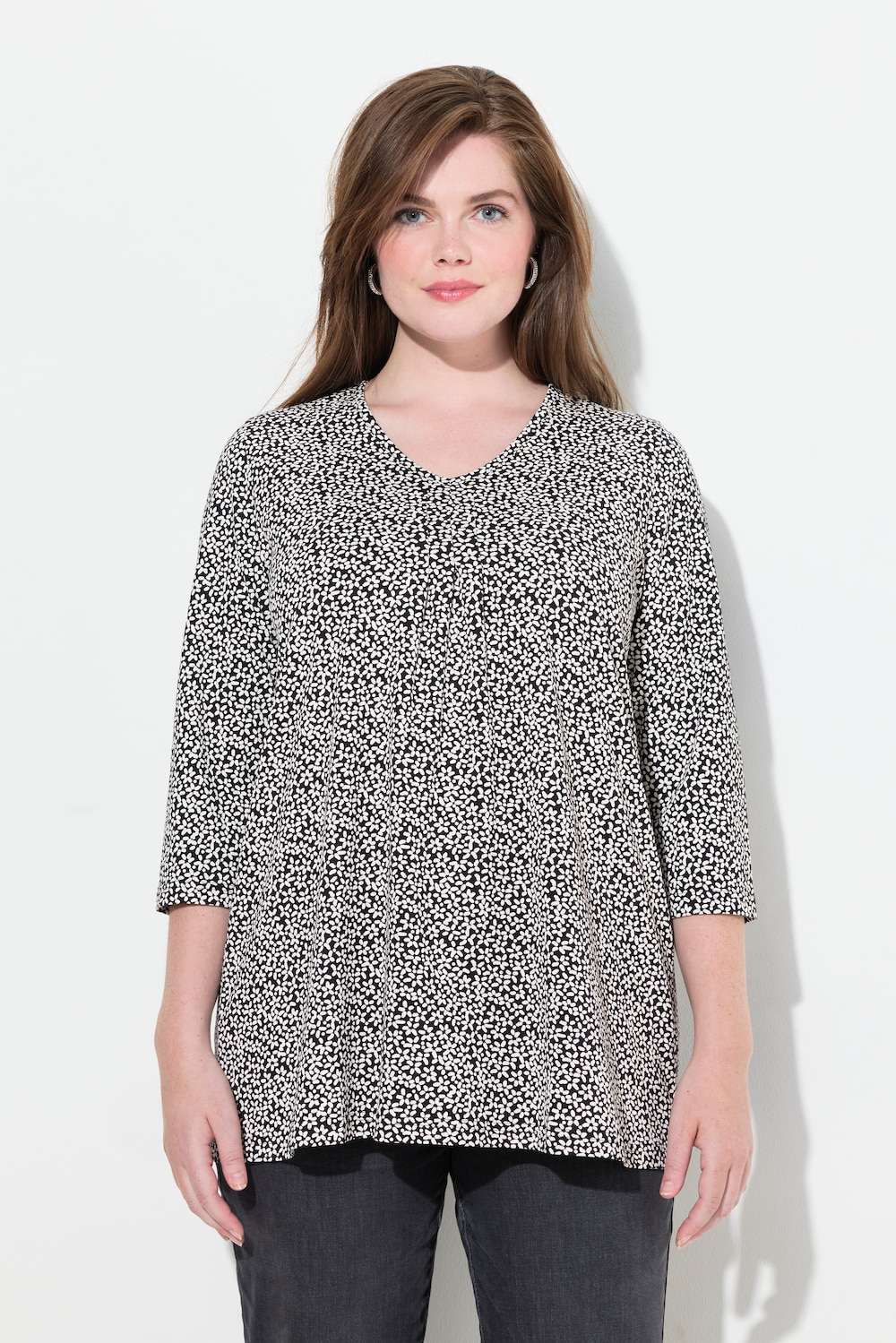 Große Größen Shirt, Damen, schwarz, Größe: 50/52, Baumwolle, Ulla Popken