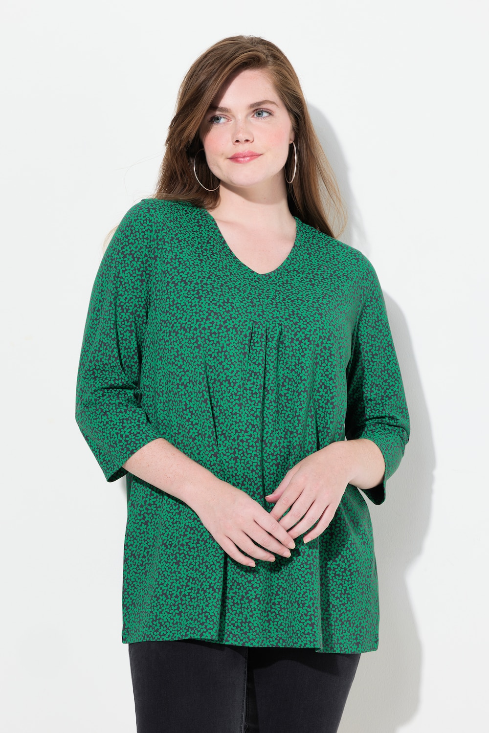 Große Größen Shirt, Damen, grau, Größe: 42/44, Baumwolle, Ulla Popken