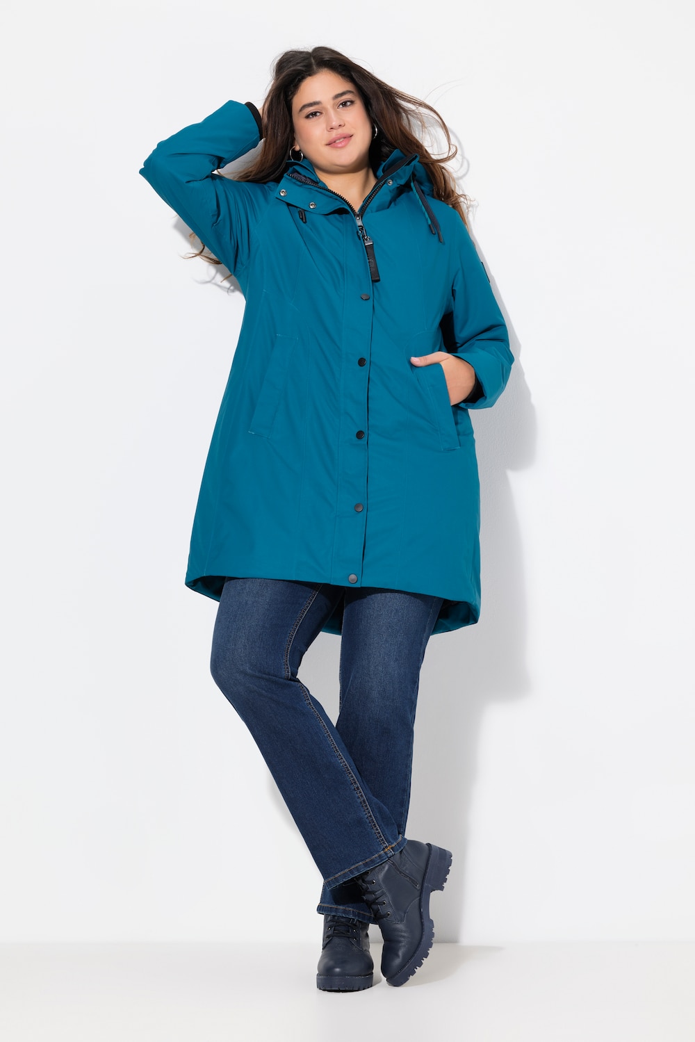 Große Größen HYPRAR Funktionsjacke, Damen, türkis, Größe: 46/48, Polyester/Synthetische Fasern, Ulla Popken