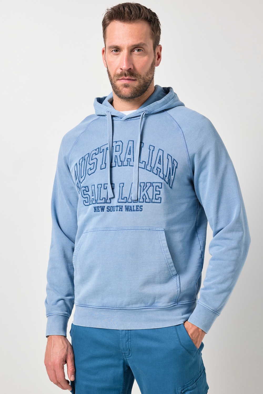 JP 1880 Hoodie, Badges, Vintage Look, Kapuze, Kängurutasche, bis 8 XL