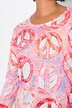 T-shirt with peace print and long sleeves