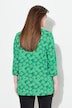 Shirt, bloemen, A-lijn, ronde hals, 3/4-mouwen