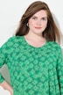 Shirt, bloemen, A-lijn, ronde hals, 3/4-mouwen