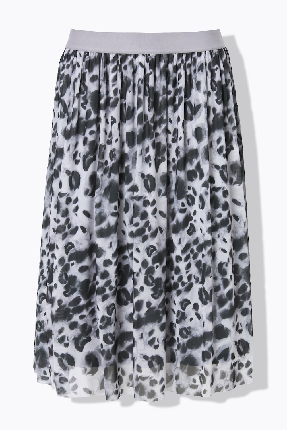 Stora storlekar Meshkjol, Dam, grå, storlek: 56, Polyester, Angel of Style