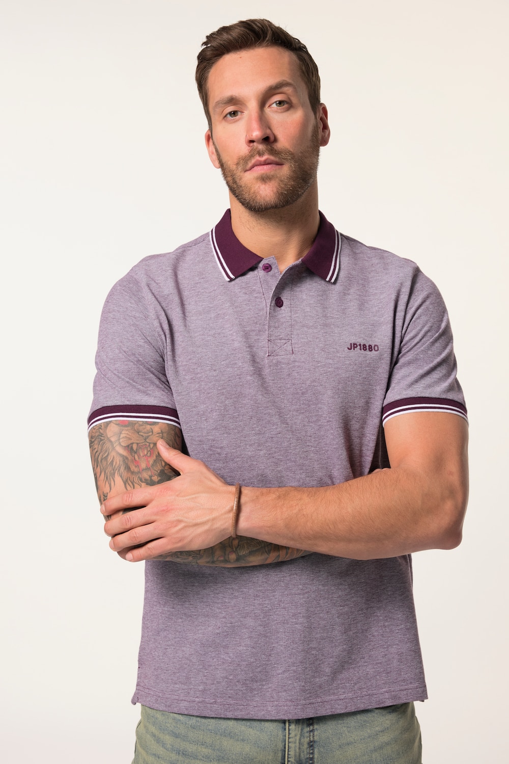 JP 1880 Poloshirt, Halbarm, Piqué, bis 8 XL